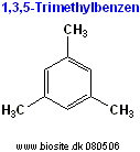 Strukturen af 1,3,5-trimethylbenzen