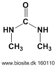 Strukturen af 1,3-dimethylurea