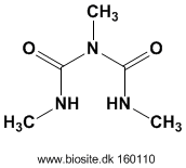 Strukturen af 1,3,5-trimethylbiuret