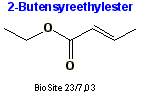 Strukturen af 2-butensyreethylester