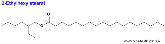 Strukturen af 2-ethylhexylstearat
