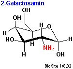 Strukturformel af galactosamin