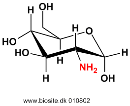 Strukturformel af glucosamin