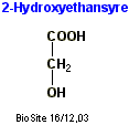 Strukturen af 2-hydroxyethansyre (hydroxyeddikesyre)