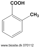 Strukturen af 2-methylbenzoesyre