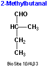 Strukturen af 2-methylbutanal