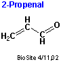 Strukturen af 2-propenal (acrolein)