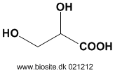 Strukturen af 2,3-dihydroxypropansyre