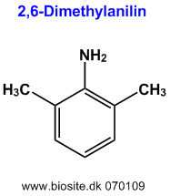 Strukturen af 2,6-dimethylanilin