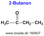 Strukturen af 2-butanon