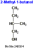 Strukturen af 2-methyl-1-butanol