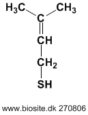Strukturen af 3-methyl-2-buten-1-thiol