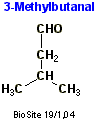 Strukturen af 3-methylbutanal