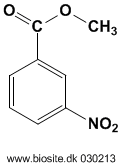 Strukturen af 3-nitrobenzoesyremethylester