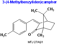 Strukturen af 3-(4-Methylbenzyliden)kamfer