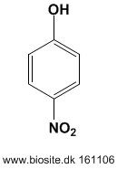 Strukturen af 4-nitrophenol