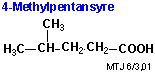 Strukturen af 4-methylpentansyre