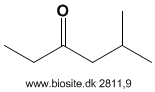 Strukturen af 5-methyl-3-hexanon