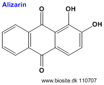 Strukturen af alizarin