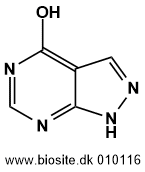 Allopurinols tautomere alkoholform