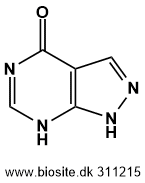 Strukturen af allopurinol