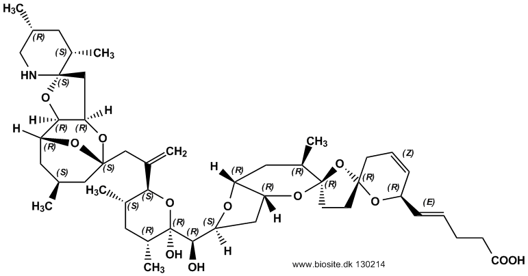 Strukturen af azaspiracid