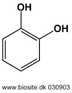 Strukturen af benzen-1,2-diol