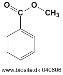 Strukturen af benzoesyremethylester