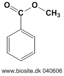 The chemical structure of benzoic acid methyl ester