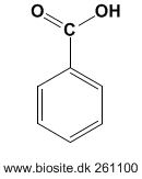 Strukturen af benzoesyre