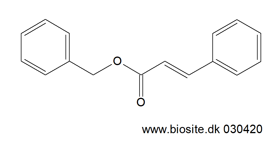 Strukturen af benzylcinnamat
