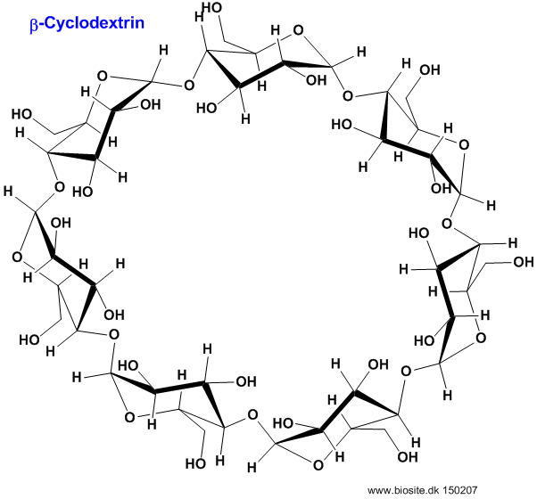 Konformationsstruktur af beta-cyclodextrin