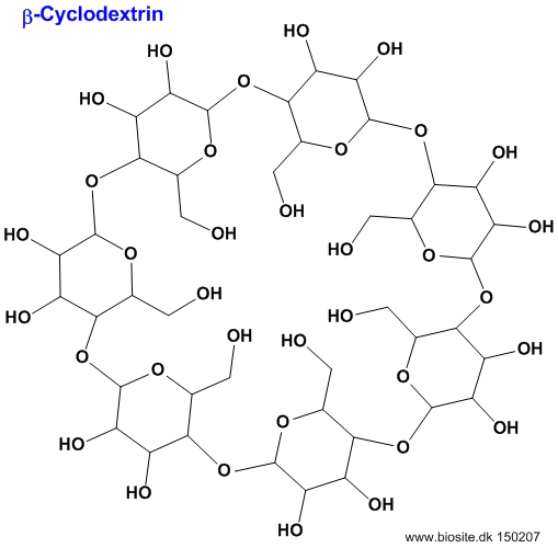 Strukturen af beta-cyclodextrin