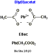 Strukturen af bly(II)acetat