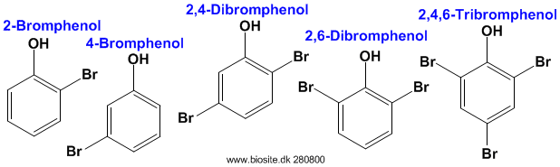 Eksempler p� bromphenoler