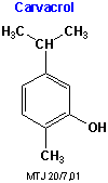 Den kemiske struktur af carvacrol