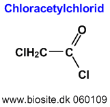 Strukturen af chloracetylchlorid