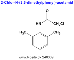 Strukturen af 2-chlor-N-(2,6-dimethylphenyl)-acetamid