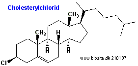 Strukturen af cholesterolchlorid