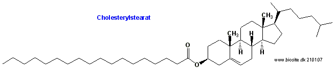 Strukturen af cholesterylstearat