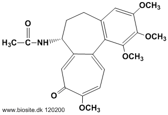 Den kemiske struktur af colchicin