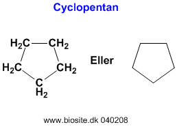 Strukturen af cyclopentan