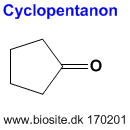 Strukturen af cyclopentanon