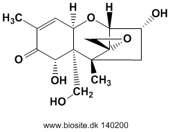 Den kemiske struktur af deoxynivalenol