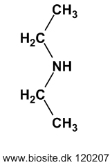 Strukturen af diethylamin