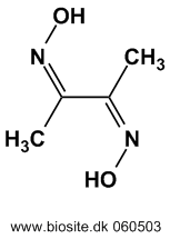 Strukturen af dimethylglyoxim