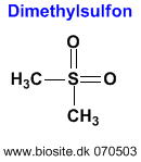Strukturen af dimethylsulfon