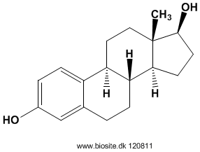 Strukturen af estradiol (østradiol)