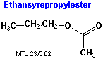 Strukturen af eddikesyrepropylester