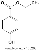 Strukturen af ethylparaben